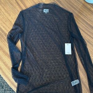 See through netted shirt